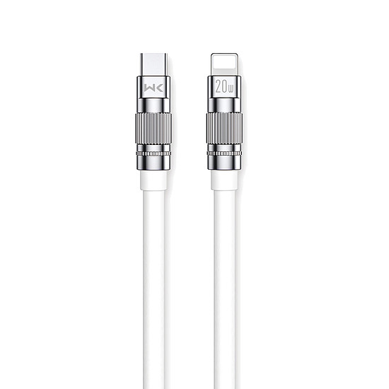 WEKOME WDC-187 Wingle Series - USB-C villámgyors töltéshez PD 20 W csatlakozókábel, 1,2 m fehér (WK-WDC-187_WHITE)