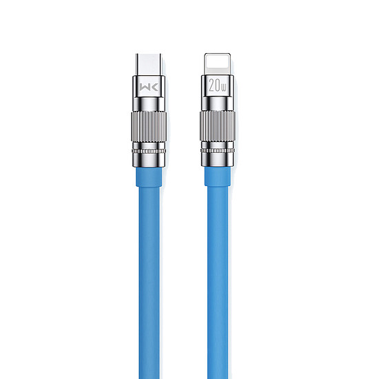 WEKOME WDC-187 Wingle Series - USB-C villámgyors töltéshez PD 20 W csatlakozókábel, 1,2 m kék (WK-WDC-187_BLUE)