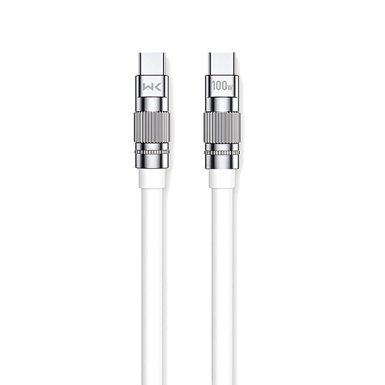WEKOME WDC-188 Wingle Series - USB-C - USB-C 100 W gyorstöltő csatlakozókábel, 1 m fehér (WK-WDC-188_WHITE)