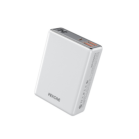 WEKOME WP-27 Tint Series - Power bank 10000 mAh szupergyors töltés USB-C PD 20W + 2x USB-A QC3.0 22.5W fehér (WK-WP-27_WHITE)