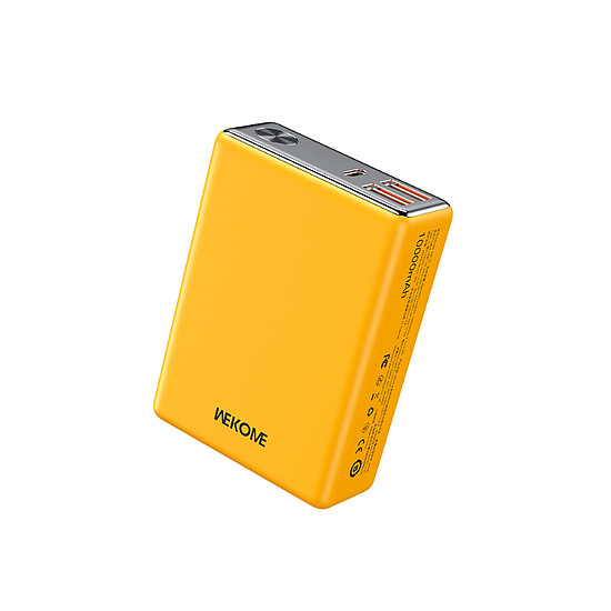 WEKOME WP-27 Tint Series - Power Bank 10000 mAh szupergyors töltés USB-C PD 20W + 2x USB-A QC3.0 22,5W sárga (WK-WP-27_YELLOW)