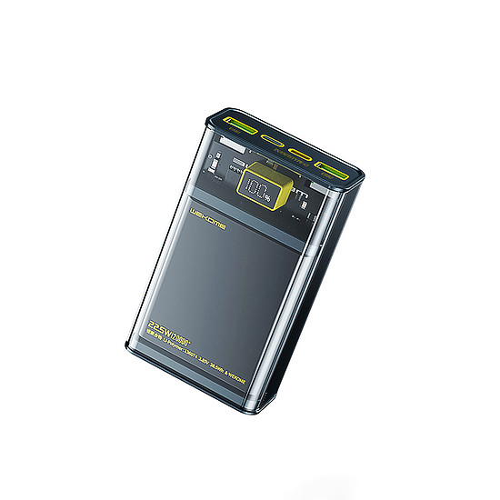 WEKOME WP-321 Vanguard Series - Power bank 20000 mAh Super Charging PD 20W + QC 22,5W fekete / átlátszó (WK-WP-321)