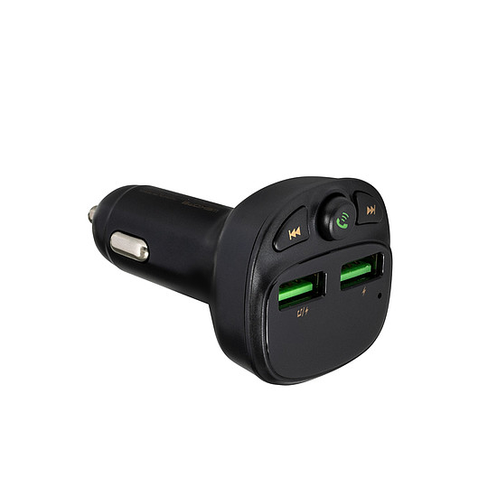 WEKOME WP-C26 - Bluetooth / MicroSD / 2x USB-A FM adó + 17 W-os autós töltő fekete (WK-WP-C26)