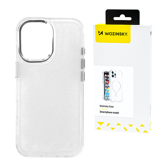 Wozinsky csillámos tok Samsung Galaxy S25+ készülékhez - átlátszó és csillámos