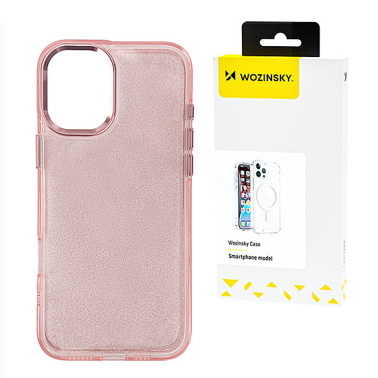 Wozinsky csillámos tok Samsung Galaxy S25 Ultra készülékhez - rózsaszín csillámporral