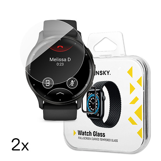 Wozinsky Full Glue edzett üveg Garmin Venu 3 45mm-hez (2 db.)
