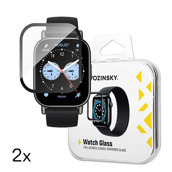 Wozinsky Full Glue edzett üveg Xiaomi Redmi Watch 5 Lite-hoz (2 db.)