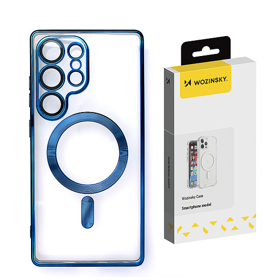 Wozinsky galvanizált tok MagSafe-fel Samsung Galaxy S25-höz - kék