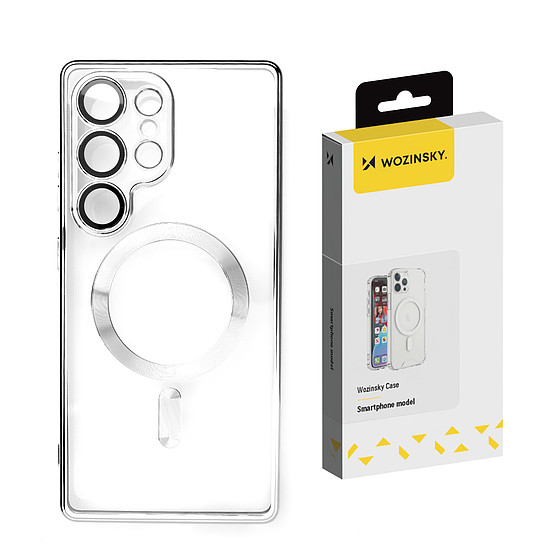 Wozinsky galvanizált tok MagSafe-fel Samsung Galaxy S25+ készülékhez - ezüst