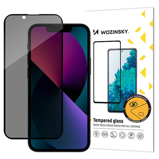 Wozinsky Privacy Glass edzett üveg iPhone 14 Plus / 13 Pro Max készülékhez kémprogram-elleni adatvédelmi szűrővel