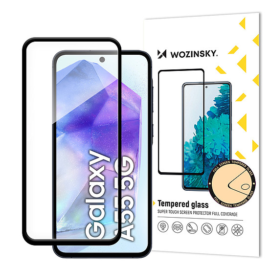 Wozinsky Szuper Tartós Teljesen Glue Edzett Üveg Teljes Lefedettséggel Kerettel Tokbarát Samsung Galaxy A26 Fekete
