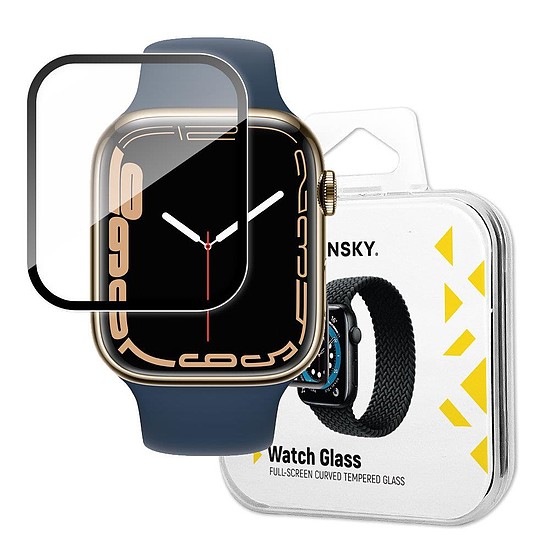 Wozinsky Watch Glass hibrid üveg Apple Watch 7/8-hoz 45 mm fekete