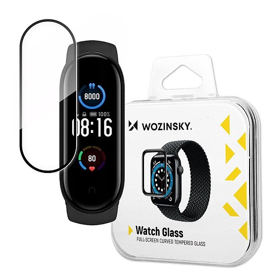 Wozinsky Watch Glass hibrid üveg Xiaomi Mi Band 5 fekete fekete