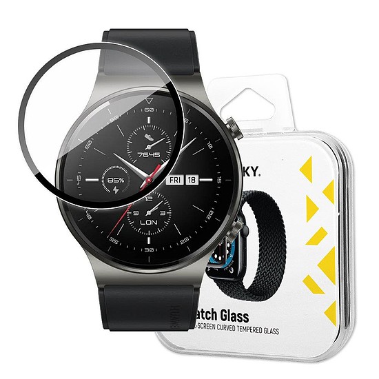 Wozinsky Watch Glass Hybrid Glass for Huawei Watch GT 2 46 mm fekete