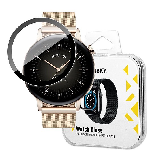 Wozinsky Watch Glass Hybrid Glass for Huawei Watch GT 3 46 mm fekete