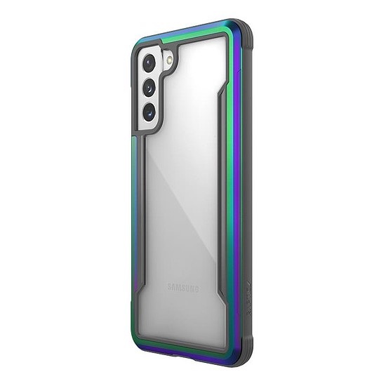 X-Doria Raptic Shield - Alumínium tok Samsung Galaxy S21+ készülékhez Antimikrobiális védelem Iridescent (492201)