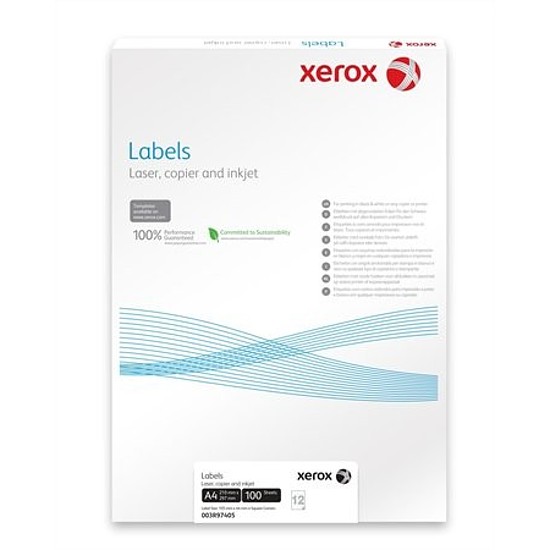 Xerox 003R97400 210x297mm 1 pályás univerzális etikett 1 címke/ív 100ív/doboz