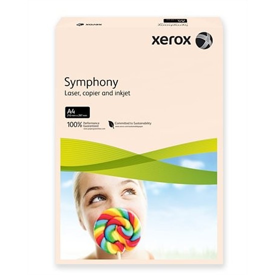 Xerox Symphony A4 160gr. színes fénymásolópapír pasztell lazac 250 ív / csomag / 93230