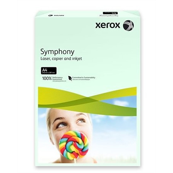 Xerox Symphony A4 160gr. színes fénymásolópapír pasztell zöld 250 ív / csomag / 92836