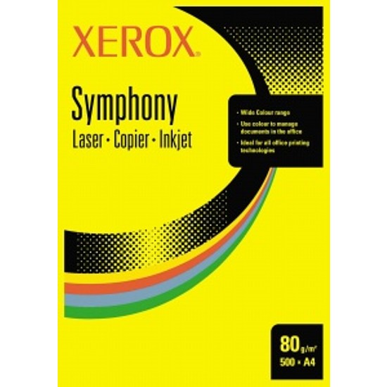 Xerox Symphony A4 80gr. színes fénymásolópapír 5x50 ív intenzív mix 250 ív / csomag / 94184