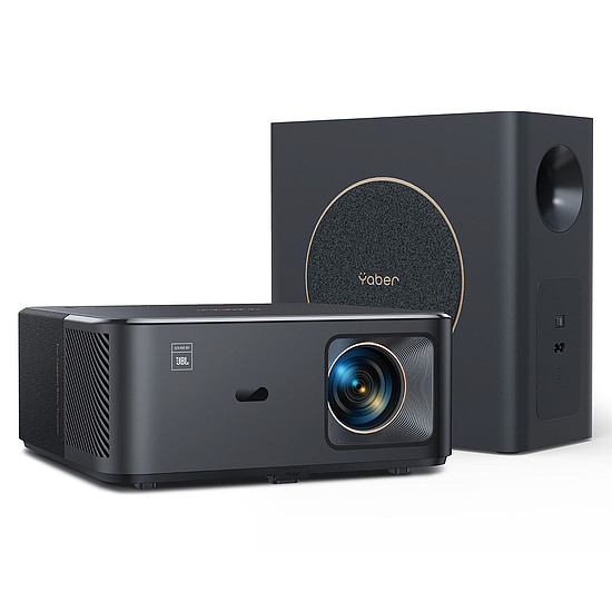 Yaber K2s Pro LCD FullHD 1080p multimédiás projektor JBL hangszórókkal és mélynyomóval - fekete