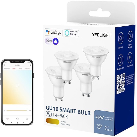 Yeelight W1 GU10 intelligens izzó szabályozható 4db (YLDP004-4pcs) 