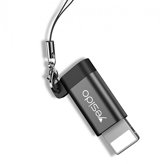 Yesido - OTG adapter (GS05) - Lightning-Micro USB, Plug & Play, 480Mbps - Fekete (KF234470)