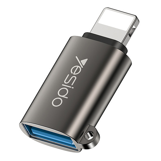 Yesido - OTG adapter (GS14) - USB 3.0 a Lightninghez, Plug & Playhez, 480 Mbps - fekete (KF236943)