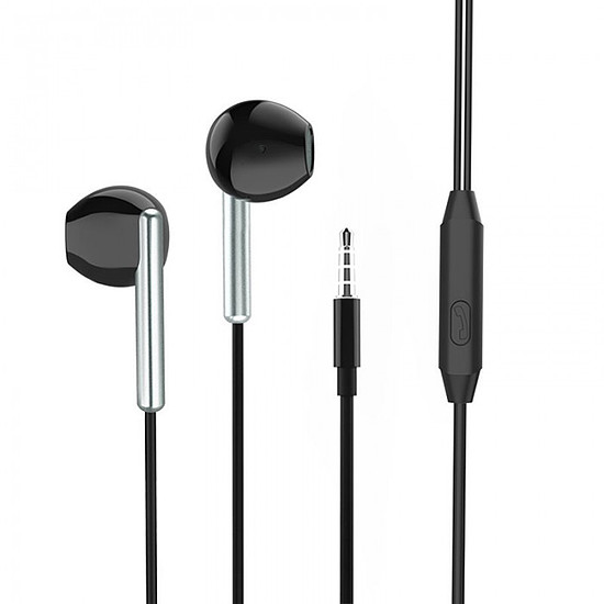 Yesido - Sztereó fülhallgató (YH23) - 3,5 mm-es jack mikrofonnal, 1,2 m - Fekete (KF234459)