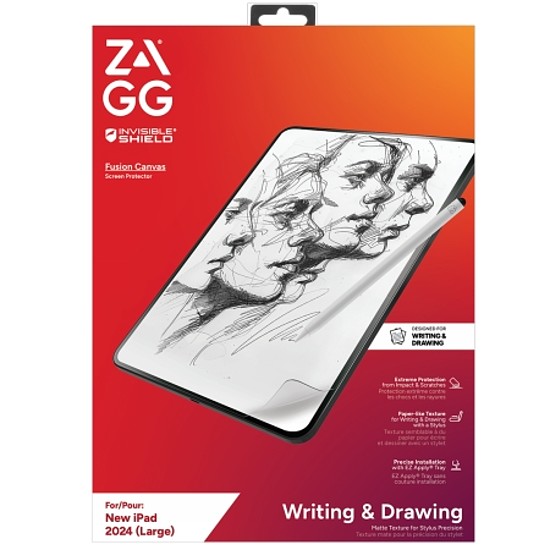 ZAGG InvisibleShield Fusion Canvas antibakteriális védőfólia, papír utánzattal, iPad Air 13" 2024-hez