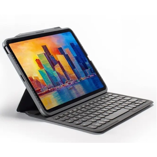 ZAGG Keyboard Pro Keys tok Pad 12.9" Pro 3 / 4 / 5 / 6-hoz - grafitszürke