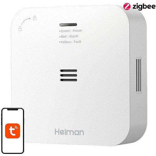ZigBee Heiman HS-720ES Tuya intelligens szén-monoxid érzékelő