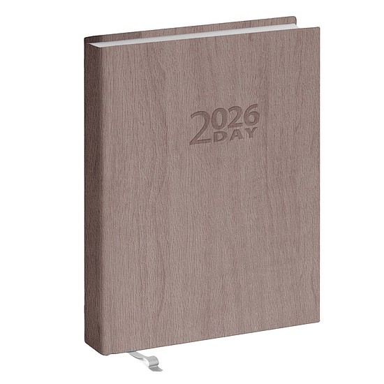 Zsebnaptár 2026 REALSYSTEM 2 Day B/6 kétnapos álló fehér lapos Drapp