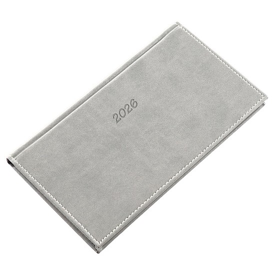 Zsebnaptár 2026 REALSYSTEM Bolero fekvő sárga lapos szürke