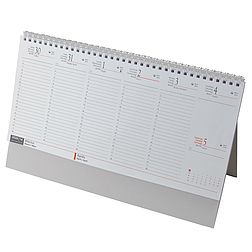 Asztali naptár 2026 kép nélküli REALSYSTEM álló fehér lapos fehér