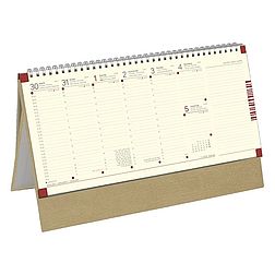 Asztali naptár 2026 kép nélküli TOPTIMER C051 álló sárga lapos bézs