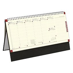 Asztali naptár 2026 kép nélküli TOPTIMER C051 álló sárga lapos fekete