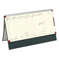 Asztali naptár 2026 kép nélküli TOPTIMER C051 álló sárga lapos zöld