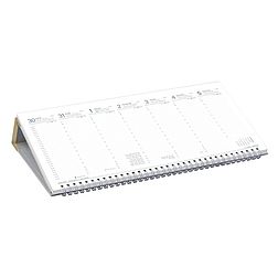 Asztali naptár 2026 kép nélküli TOPTIMER T050 fekvő fehér lapos bézs