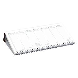 Asztali naptár 2026 kép nélküli TOPTIMER T050 fekvő fehér lapos bordó