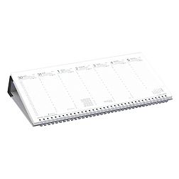 Asztali naptár 2026 kép nélküli TOPTIMER T050 fekvő fehér lapos fekete