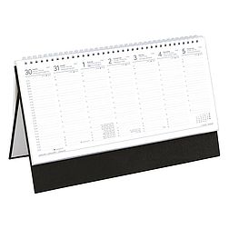 Asztali naptár 2026 kép nélküli TOPTIMER T051 álló fehér lapos fekete