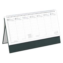 Asztali naptár 2026 kép nélküli TOPTIMER T051 álló fehér lapos zöld