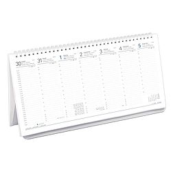 Asztali naptár 2026 kép nélküli TOPTIMER T052 álló fehér lapos papír táblás