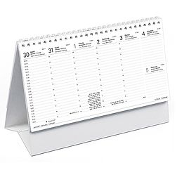 Asztali naptár 2026 kép nélküli TOPTIMER T055 álló fehér lapos papír táblás