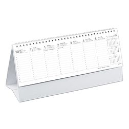 Asztali naptár 2026 kép nélküli TOPTIMER T065 álló fehér lapos papír táblás