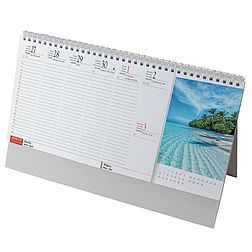 Asztali naptár 2026 képes REALSYSTEM álló fehér lapos Szigetek