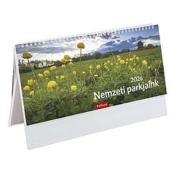 Asztali naptár 2026 képes TOPTIMER T054 álló fehér lapos Nemzeti park fehér papír táblás