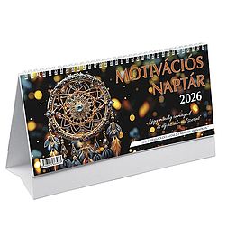Asztali naptár 2026 képes TOPTIMER T059 álló fehér lapos Motivációs