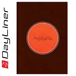 Dayliner agenda Central A5 napi barna-narancs 2026